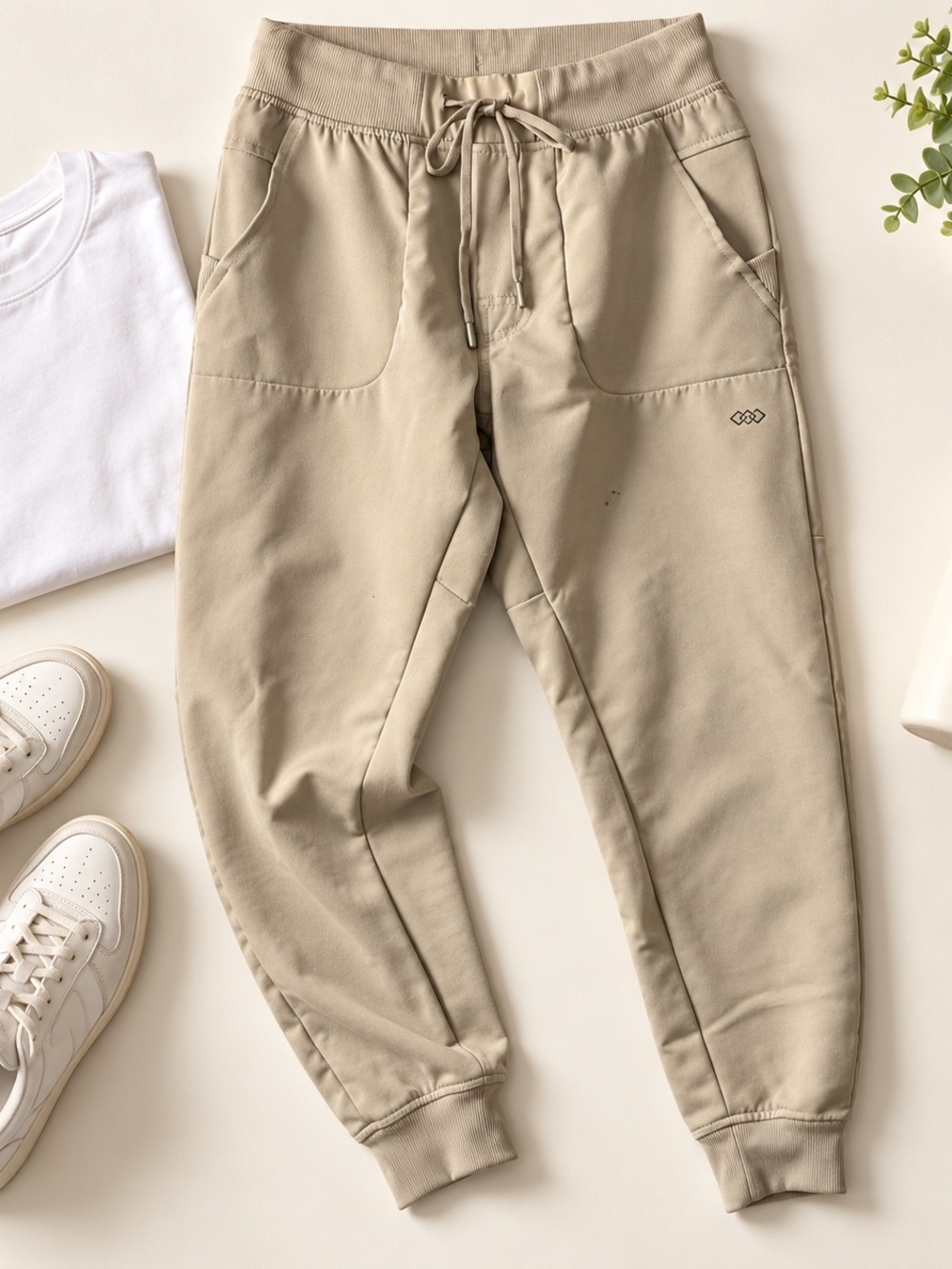 LEG3ND Tan Drawstring Joggers Size Small